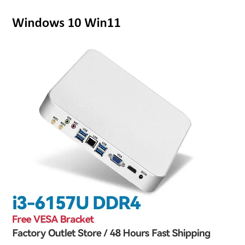 Mini PC Intel Core I3 I5 I7 5005U 6157U 4500U 3317U J1900 Windows 10 Win11 Linux Ubuntu Office Desktop HTPC Personal Computer