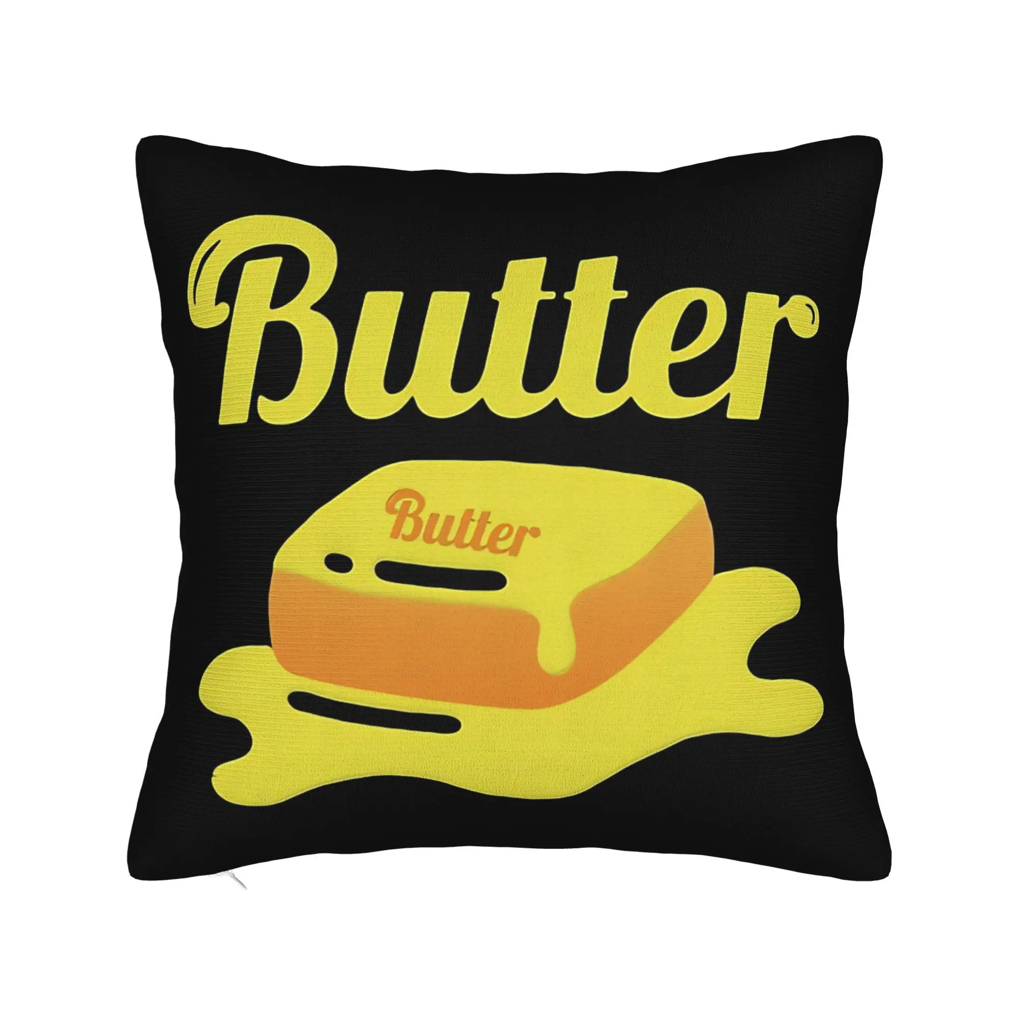 Butter K Pop Star Love Korean Music Fan Melting Themed Decorative Throw Pillow Covers Set for Sofa Bed or Chair - Double Sided Print - Instantly Add Texture and Style to Your Living Space