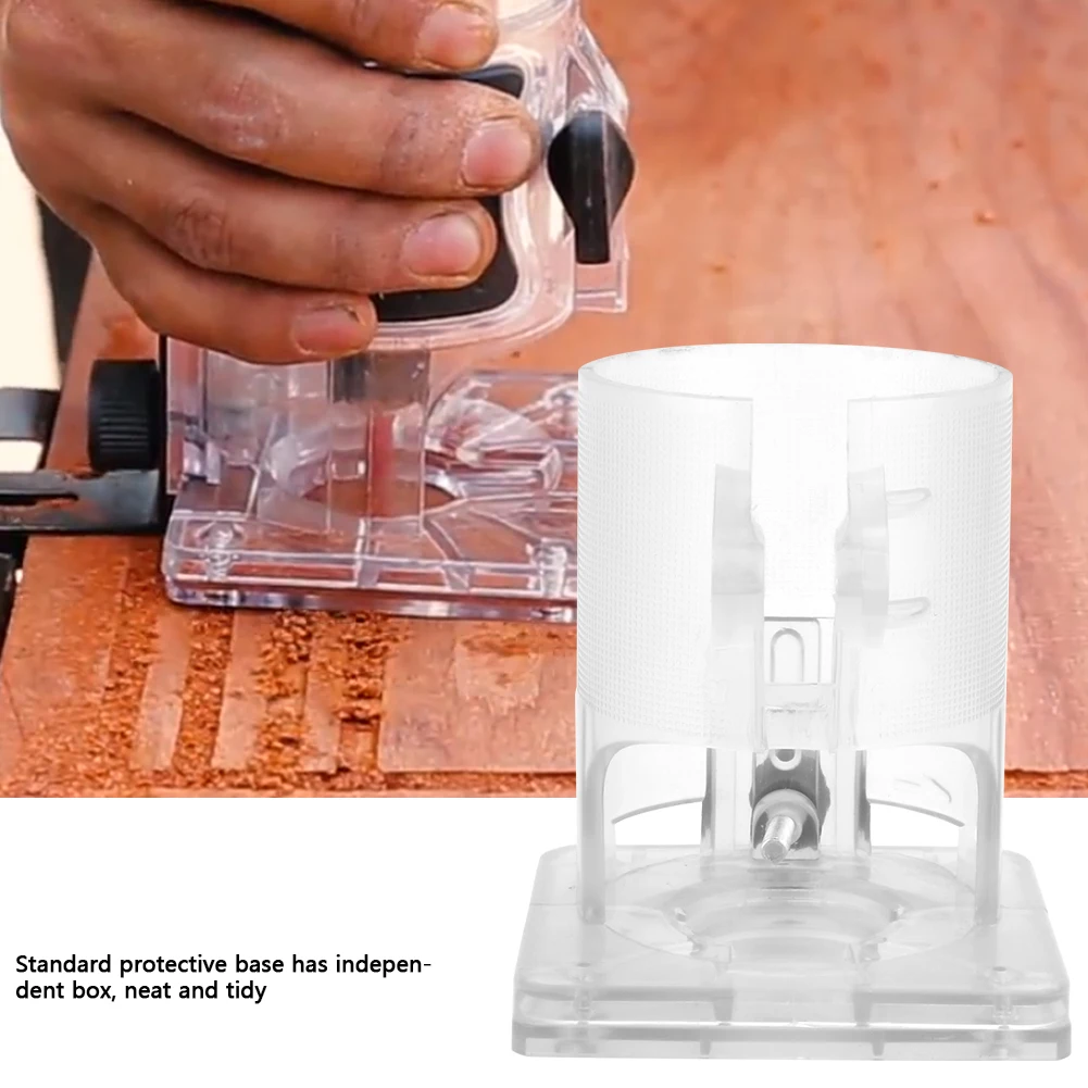 Woodworking Trimmer Base Trimmer Hard Base Woodworking Trimmer Router Transparent Plastic Base Power Tool Protective Accessory