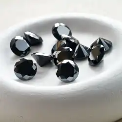 0.5-5ct Rare Black Color Moissanite Loose Stones VVS1 Excellent Cut 5-14mm Moissanite Lab Diamonds Stone