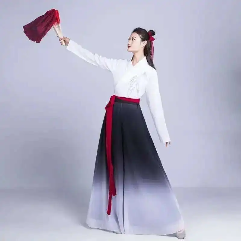 Vestido de baile, vestido de actuación, traje de danza clásica, vestido de práctica de baile para niñas, vestido de baile moderno elegante, traje Hanfu antiguo