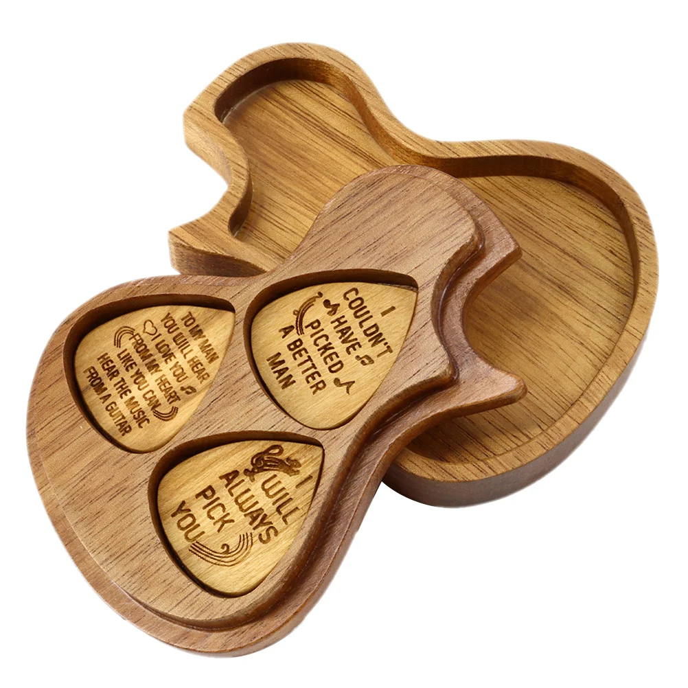 

Durable Wood Guitar Practical Storage for Picks Tuning Clips Small Objects 1Set Gifts for Guitar Players