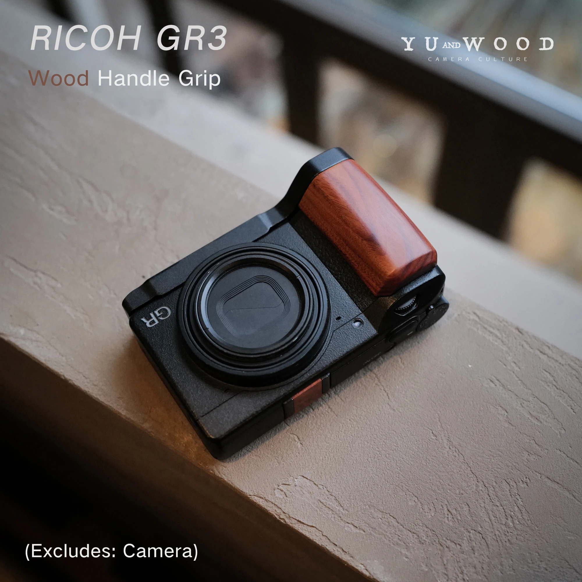 Wooden Hand Grip L Holder For RICOH GR3 GR3X HDF Camera with Quick Release L Plate Bracket Holder Ultra Light With Alloy Base