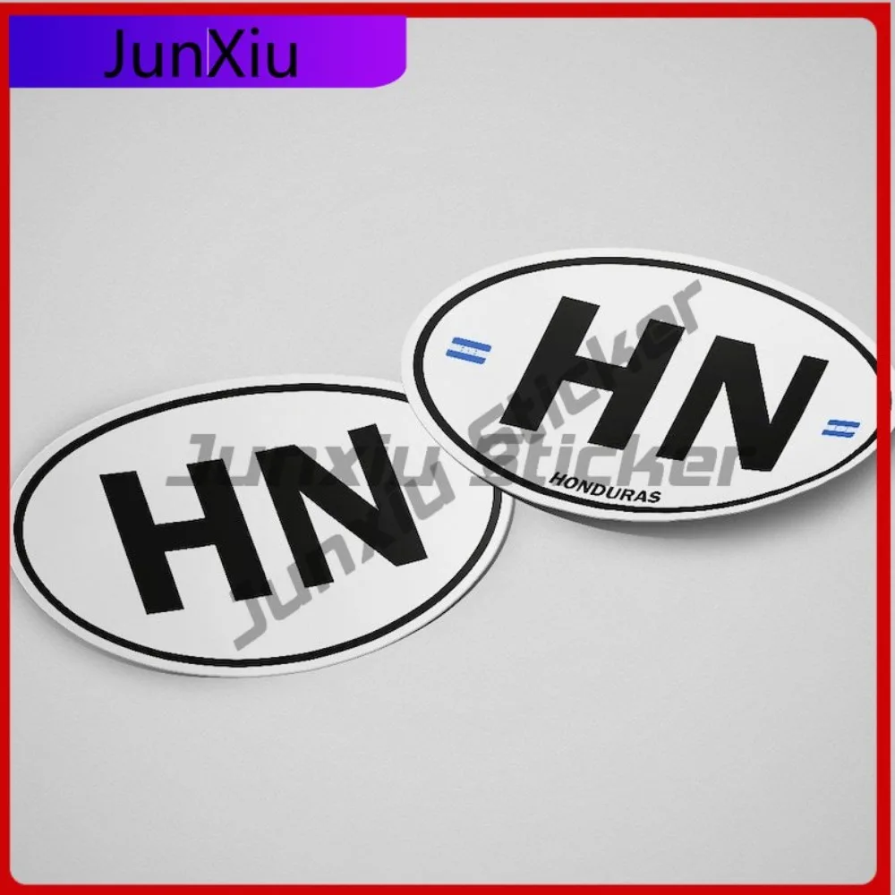 

Honduras Flag Sticker Oval-shaped White and Black Country Unique Motocross Car Windows Scratch Resistant Scratch Proof Auto