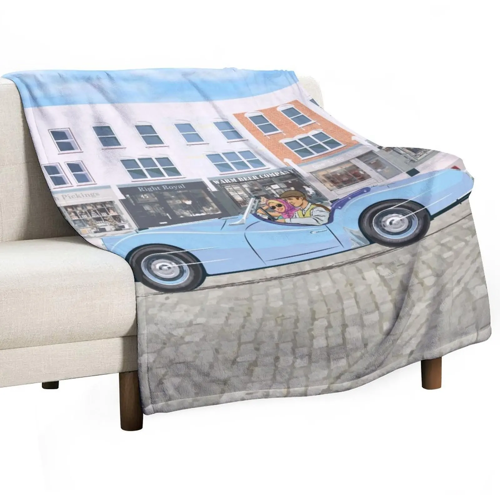 Powder Blue TR3a Throw Blanket decorative Giant Sofa Travel Blankets