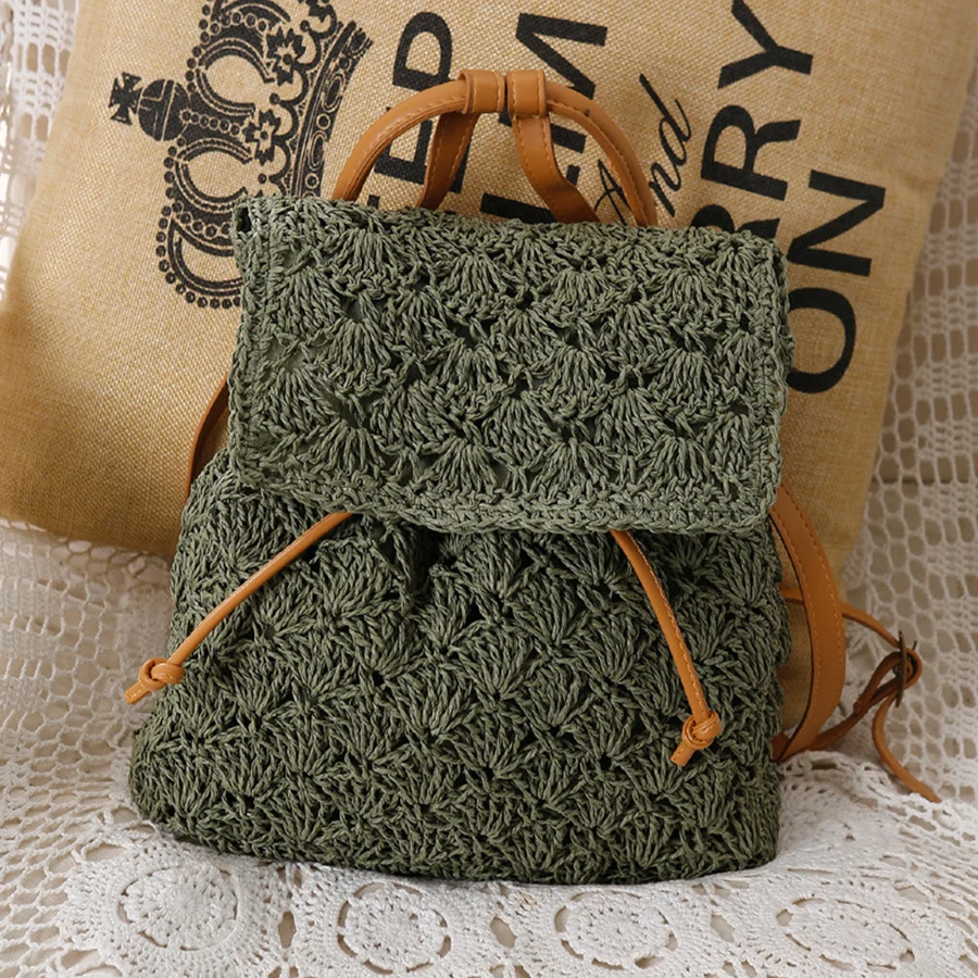 Summer's straw flip backpack n - Embroidery Bali review and price