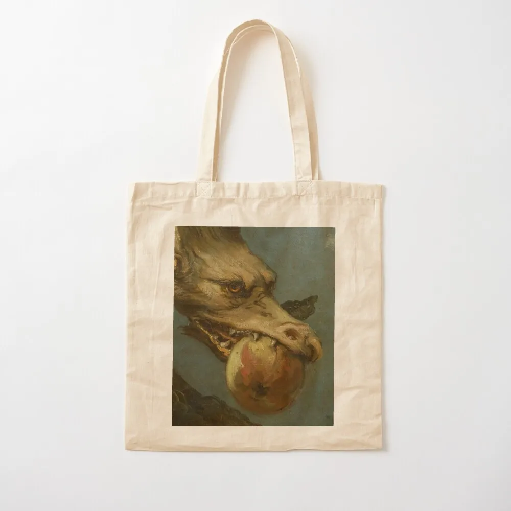 

The Dragon with the Apple of Eden Tote Bag Portable shopping bag Gift bag canvas shopping Canvas Tote