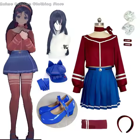 MiSide Crazy Mita Cosplay Game Cosplay Costume Wig RolePlay Women Primary Yandere Outfit Halloween Creepy Mita Party Clothes