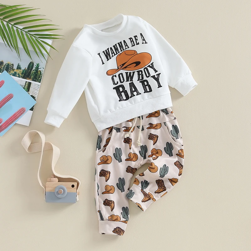 2-teiliges Herbst-Ensemble für Kleinkinder mit stilvollem Langarm-Sweatshirt und Hose. Entzückendes Kleinkind-Outfit für die Herbstsaison