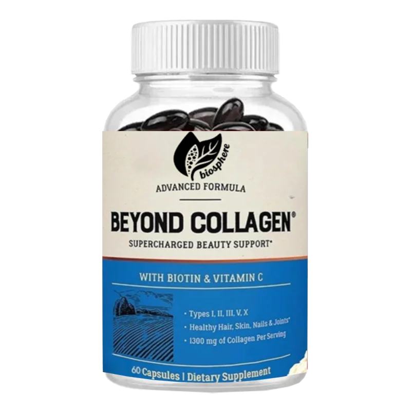 

Hydrolyzed Mixture Containing Biotin and Vitamin C, Suitable for Hair, Skin, Nails, 60 Capsules