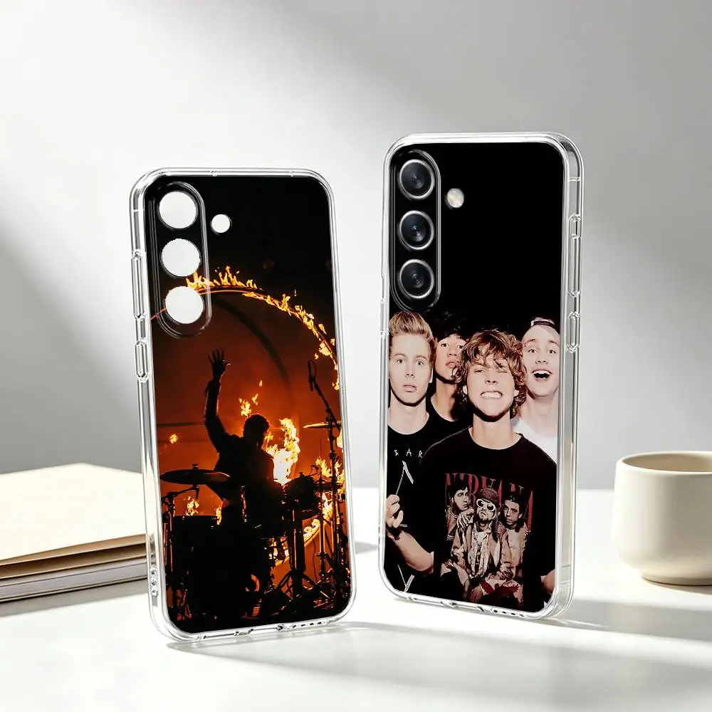 5SOS A-Ashton I-Irwin  Phone Case For Samsung Galaxy A91,80,73,72 ,71,53,52,32 ,31,22,21s,20,Transparent Soft Case