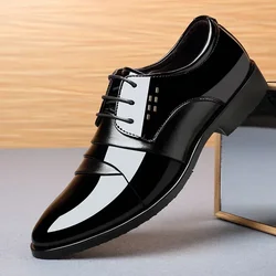 Business Men Dress Shoes Luxury Mens Dress Shoes Patent Leather Oxford for Men Oxfords Footwear High Quality Leather 2025