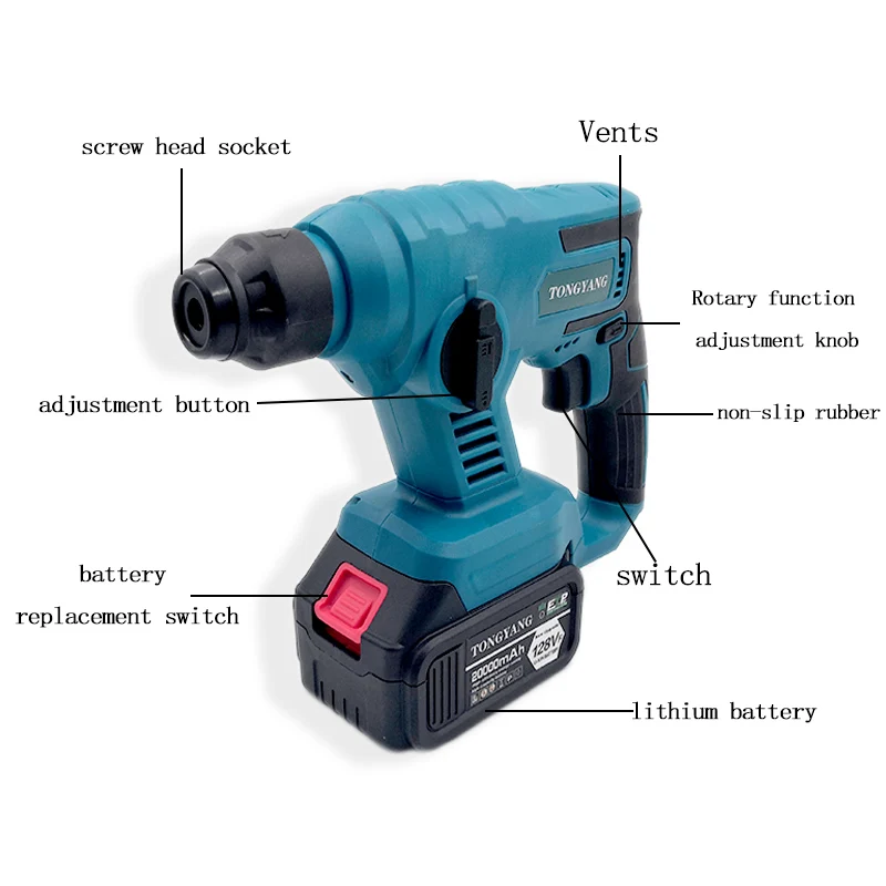 Electric Hammer Drill Drill Rotary Hammer Power Item Class Weight Origin Impact Size Warranty Grade Speed Product Min Drilling