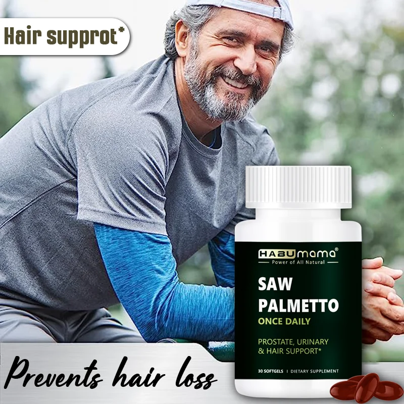 Saw Palmetto Prostate Support Supplement for Men’s Prostate Health, Biotin for Hair Growth & loss, Urinary Tract Health