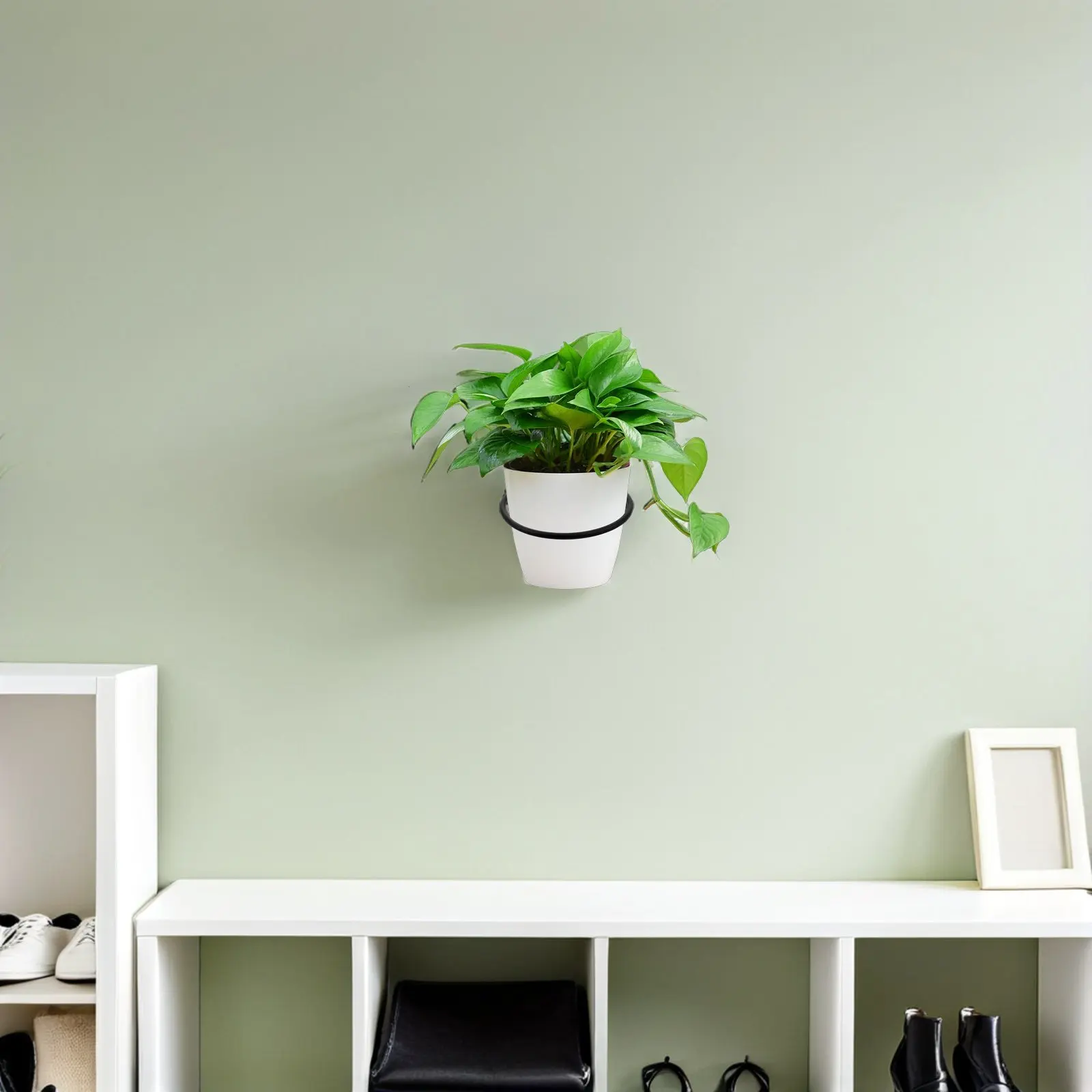 6Sets Wall Plant Holder Metal Space Saving Flower Pot Hanger Brackets Screws Indoor Outdoor Vertical Garden Wall Mounted Plant