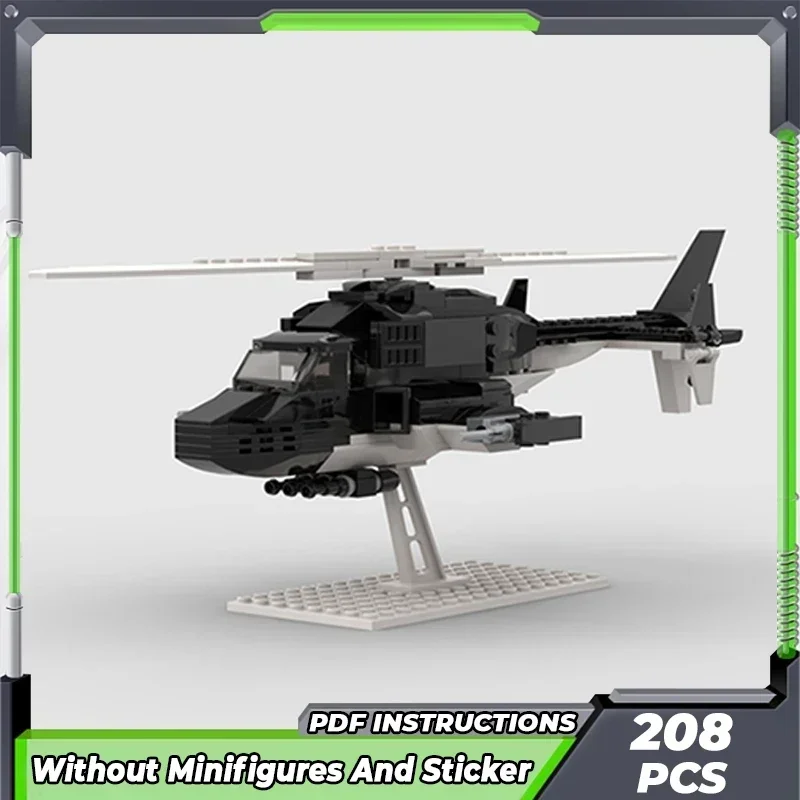 Moc Bouwstenen Militair Model Special Ops Helikopter Air Wolf Technologie Modulaire Blokken Geschenken Kerst Speelgoed DIY Montage