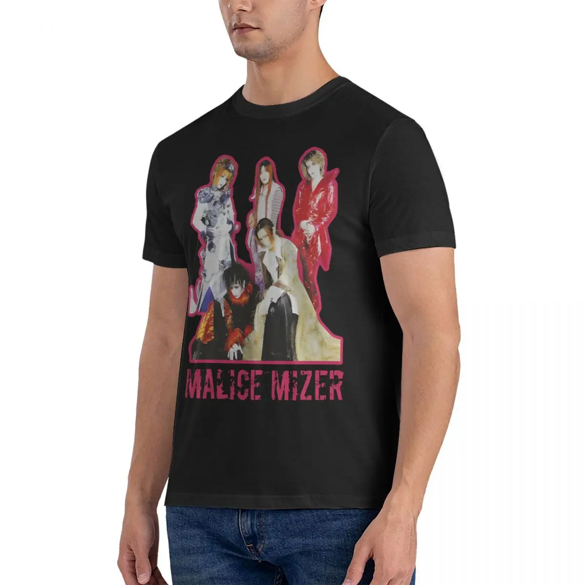 Rock Music T Shirt Men 100% Cotton Funny T-Shirts Crewneck M-Malice Mizer Tees Short Sleeve Clothes Summer