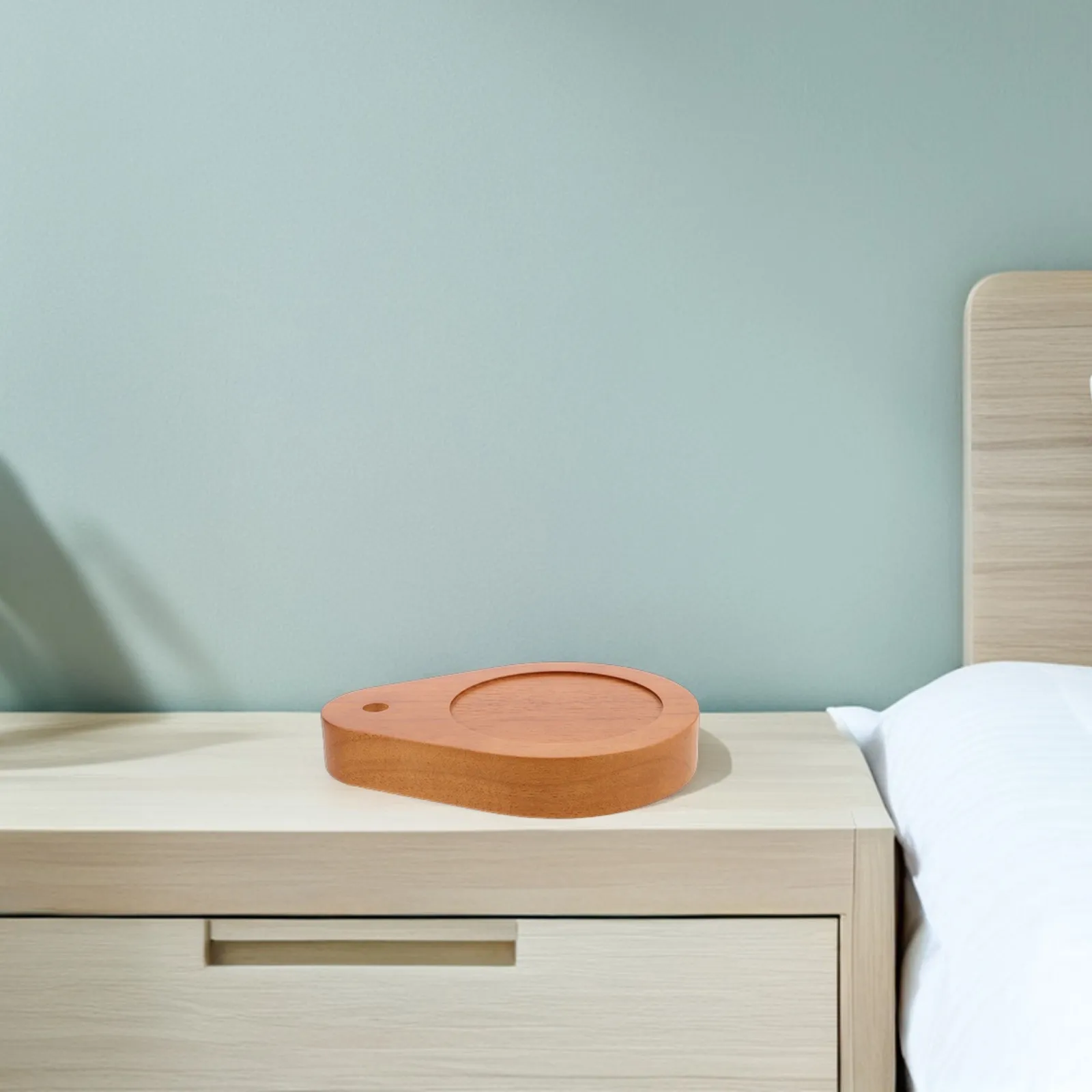 

Drop-Shaped Solid Wood Lamp Base Wooden Nightstand Lamp Stand for Aromatherapy Table Light Display Base Wooden Drop-Shaped Stand