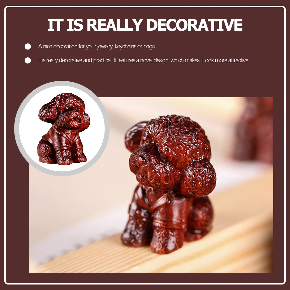 

Wood Dog DIY Charm Bracelet Pendants Wooden Ring Decor Jewelry Keychain Charms Smooth Safe Durable Practical Lightweight