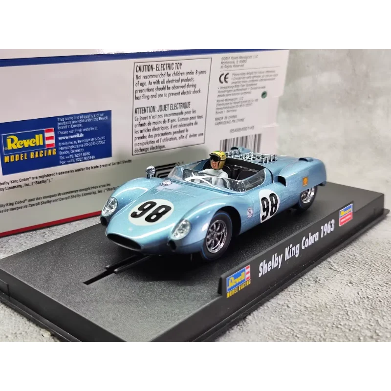 Odlewany REVELL 1/32 Skala Kolaboracja MONOGRAM Samochód Wyścigowy na Torze SHELBY KING COBRA 1963 Model Samochodu ze Stopu Kolekcjonerski Zabawka Prezent