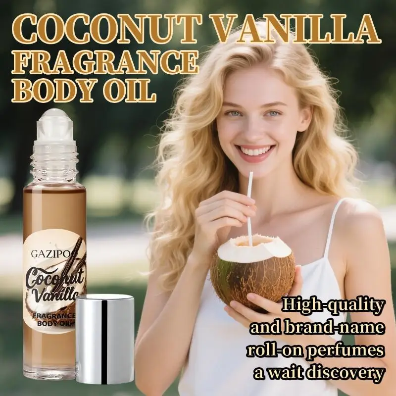 

Premium Unisex Coconut Fragrance Long-lasting Fresh 10ml Coconut Milk Gourmet Fragrance Alcohol-free Sandalwood Women Fragrance