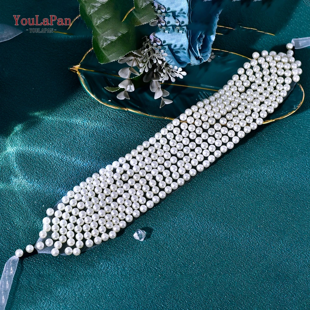 

YouLaPan Bridal Pearl Headpiece Wedding Hair Band Bride Hair Accessories Fashion Headband Banquet Party Hairwear Jewelry HP890