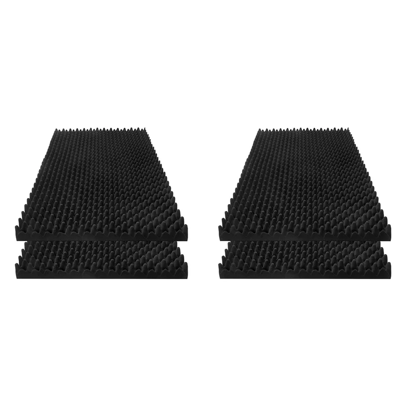 

Набор из 4 акустических панелей A06F, 48 x 24 x 2 дюйма, звукопоглощающие панели высокой плотности для дома, офиса, студии звукозаписи, студии.