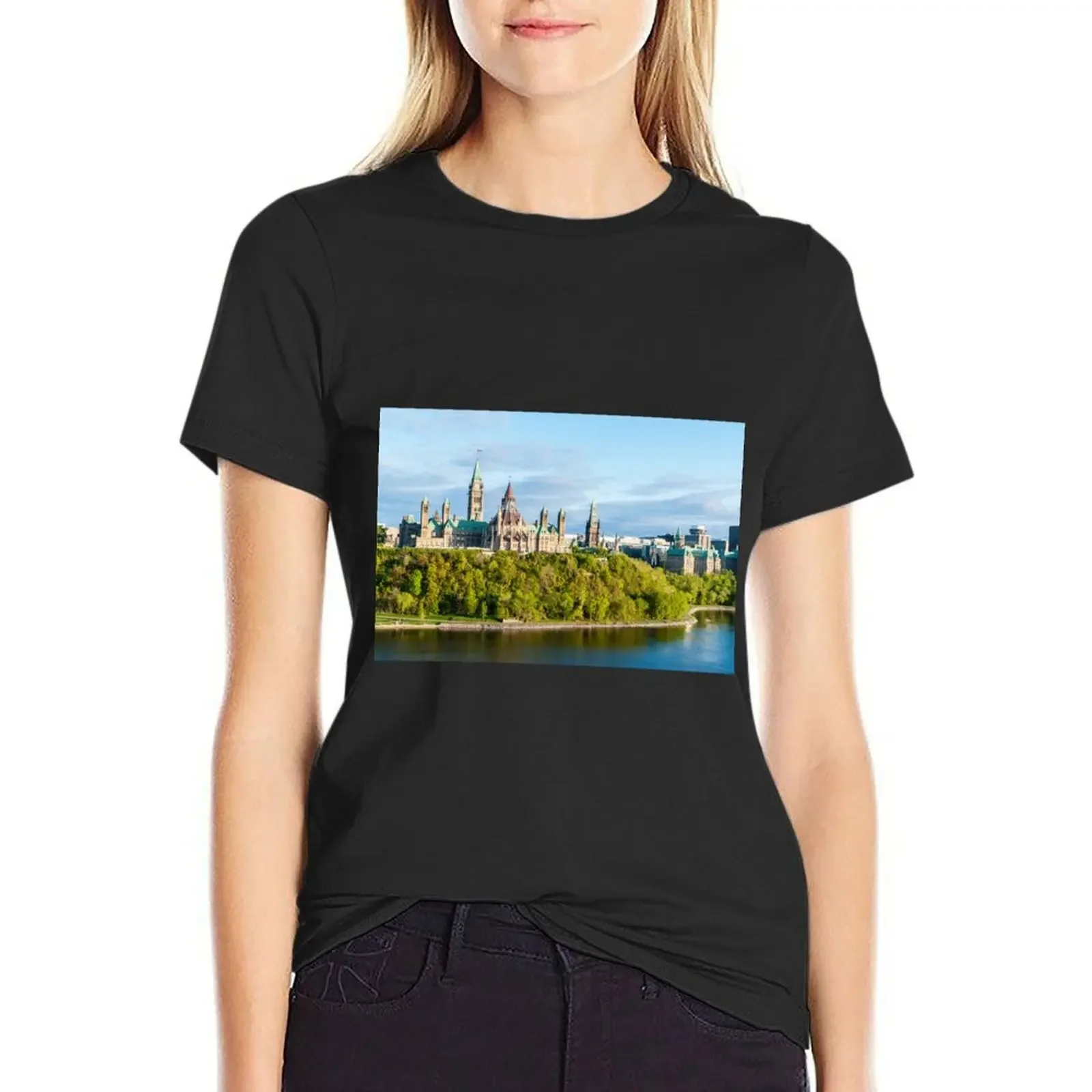 

Parliament Hill in Ottawa T-Shirt funnys animal print shirt for girls quick-drying workout shirts for Women