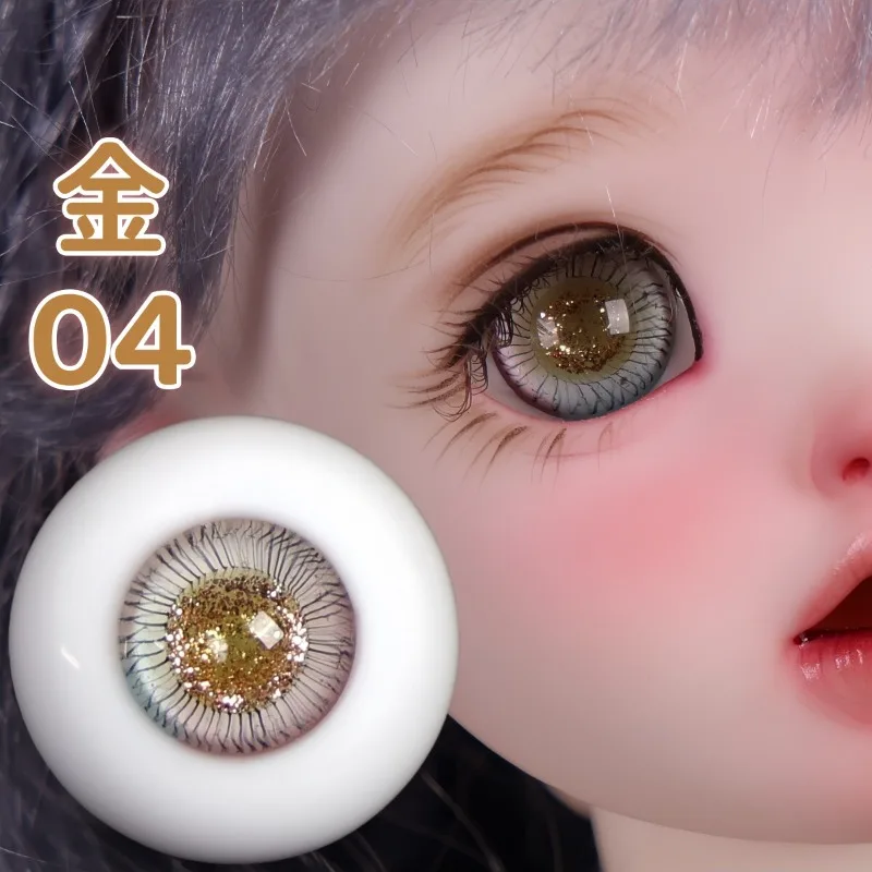 

1/3 1/4 Scale BJD Eyeball Purple Glitter Pupil Glass Eyeball Iris Stereo Eye Dress Up Action Figures Doll Accessories Decor