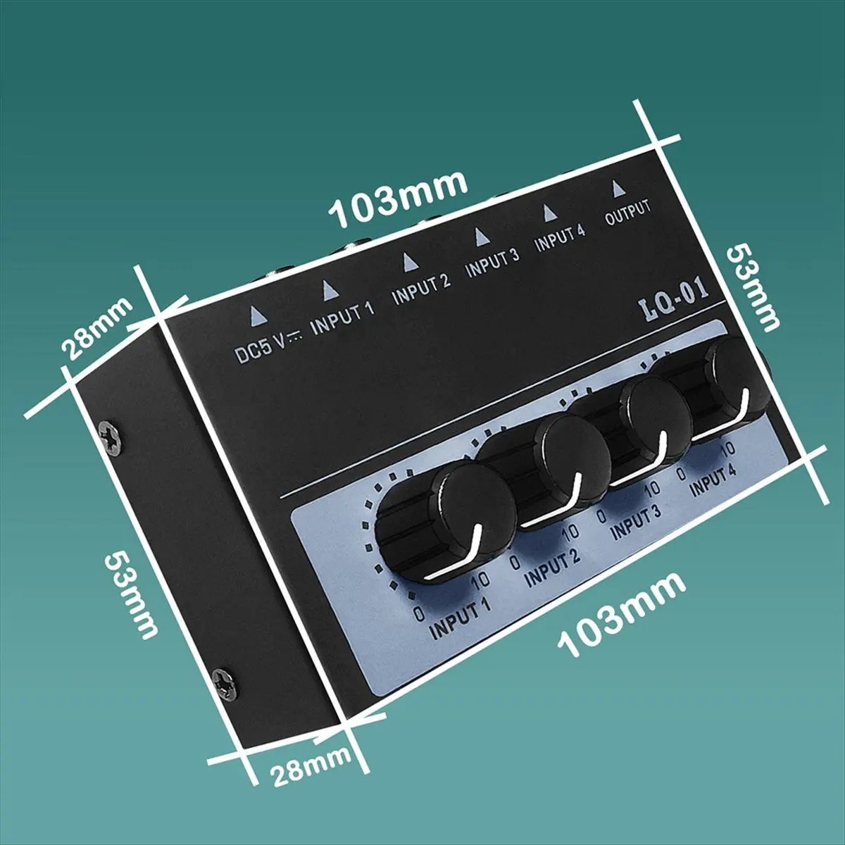 Welcome Deal~-01 4 Channel Mixer 4 Input 1 Output DC 5V Portable Mini Audio Mixer 4 Channels Mixers Mixing Console EU Plug