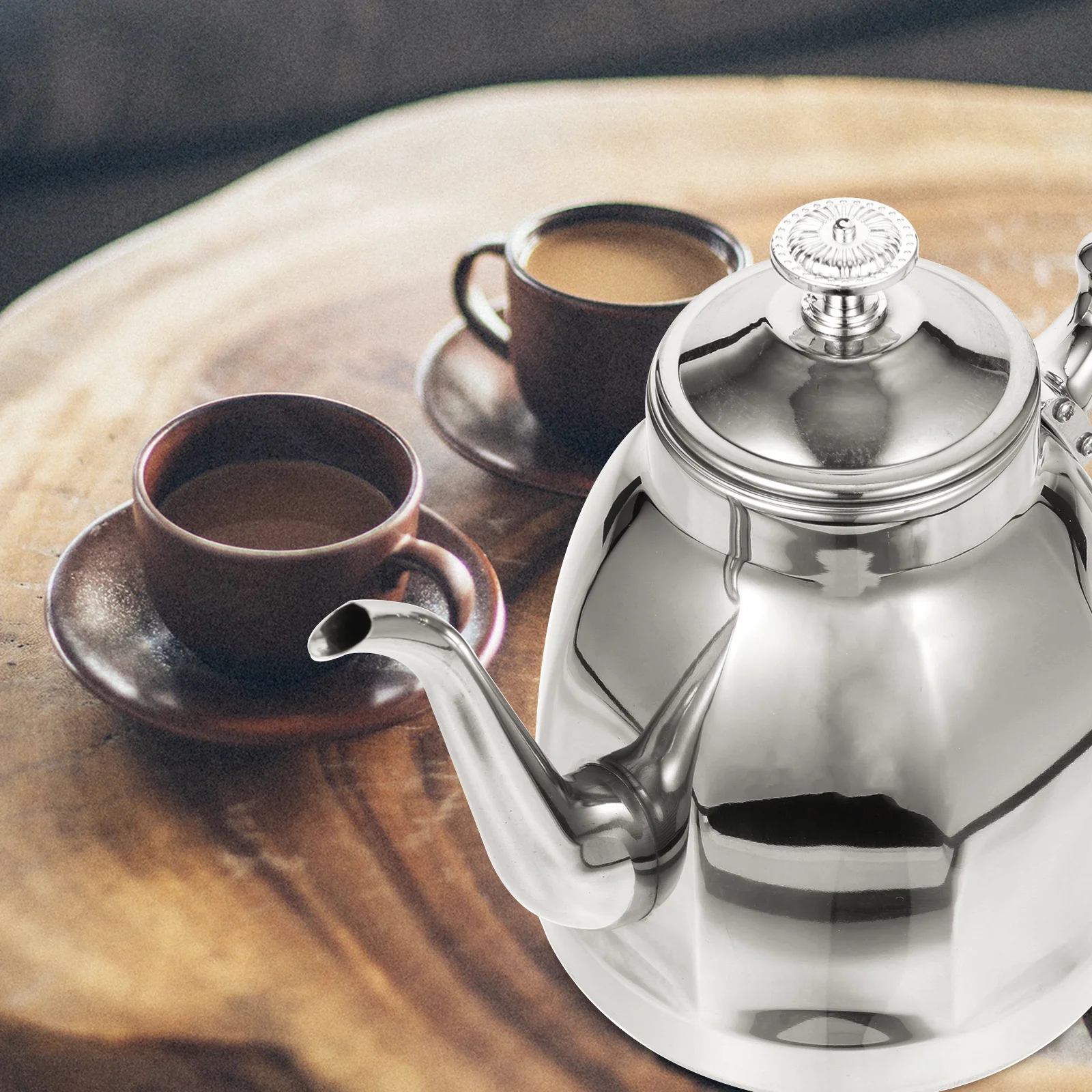 

Stainless Steel Tea Kettle Household Water Boiler Kitchen Stovetop Kettle Filter Coffee Milk Heater Daily Use Home