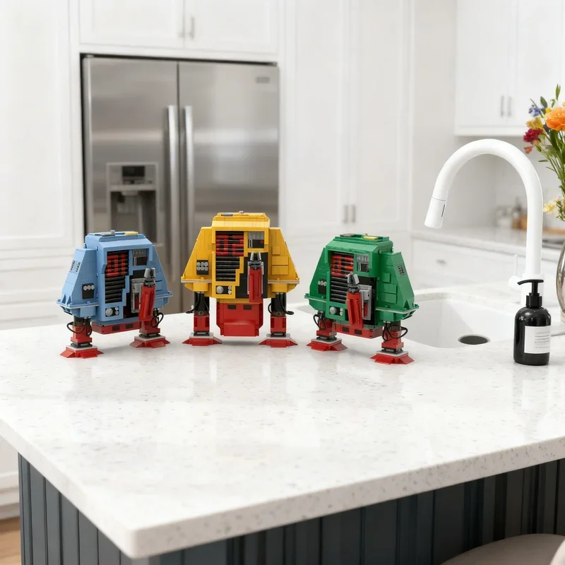 

2715pcs MOC Silent Running Robot Drones Dewey Huey And Louie Model Building Blocks Architecture Toy Christmas Gifts Brick Kids