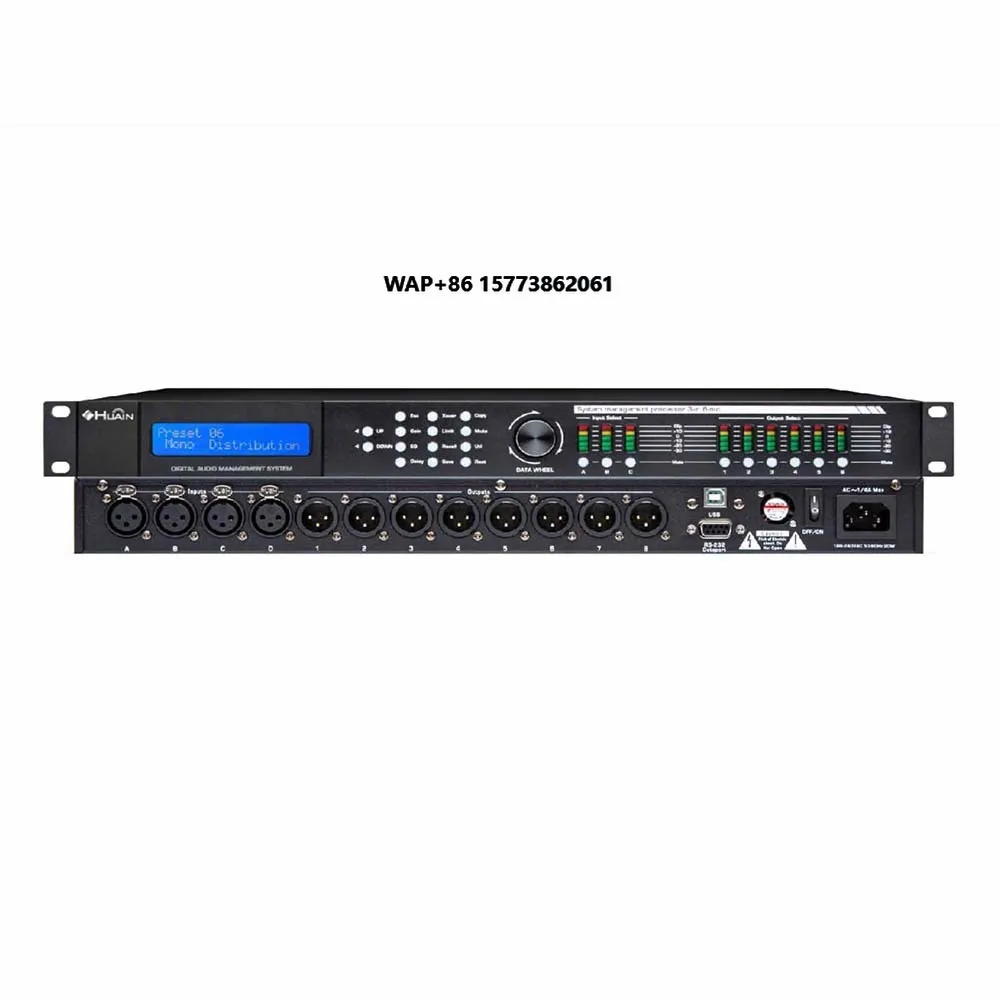 

4 Input 8 Output Professional Sound System Digital Dsp Audio Processor