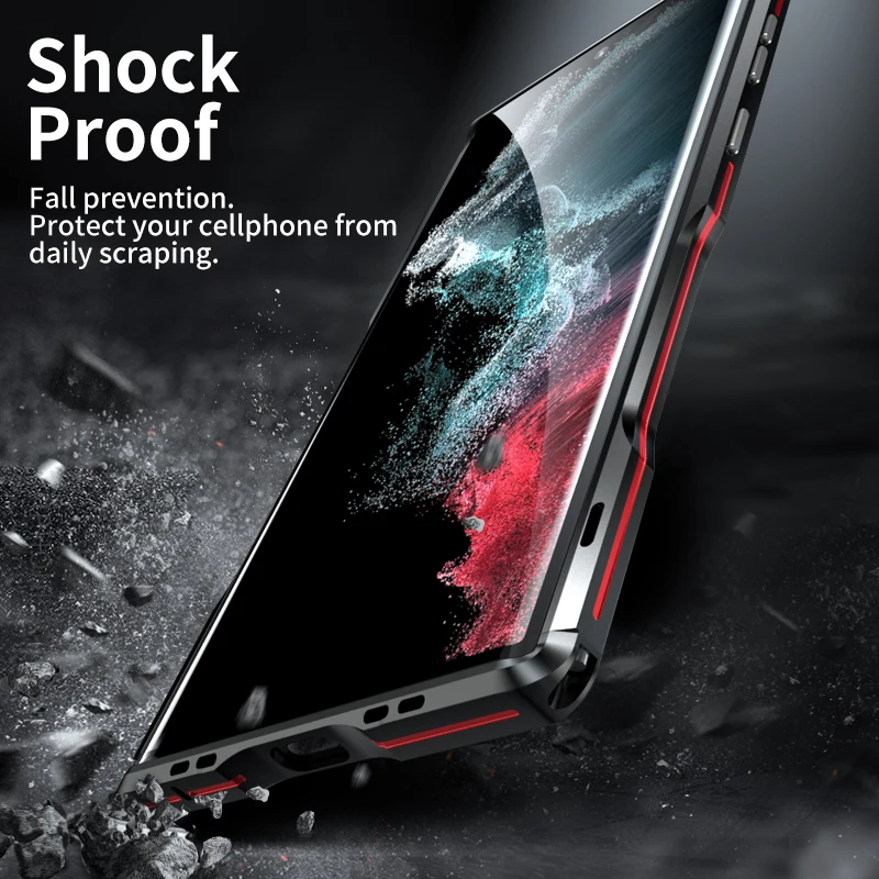 Original Metal Frame For Samsung Galaxy S25 S24 S23 S22 Ultra Bumper S21 Plus Case Aviation Aluminum Alloy Protective Cover Skin