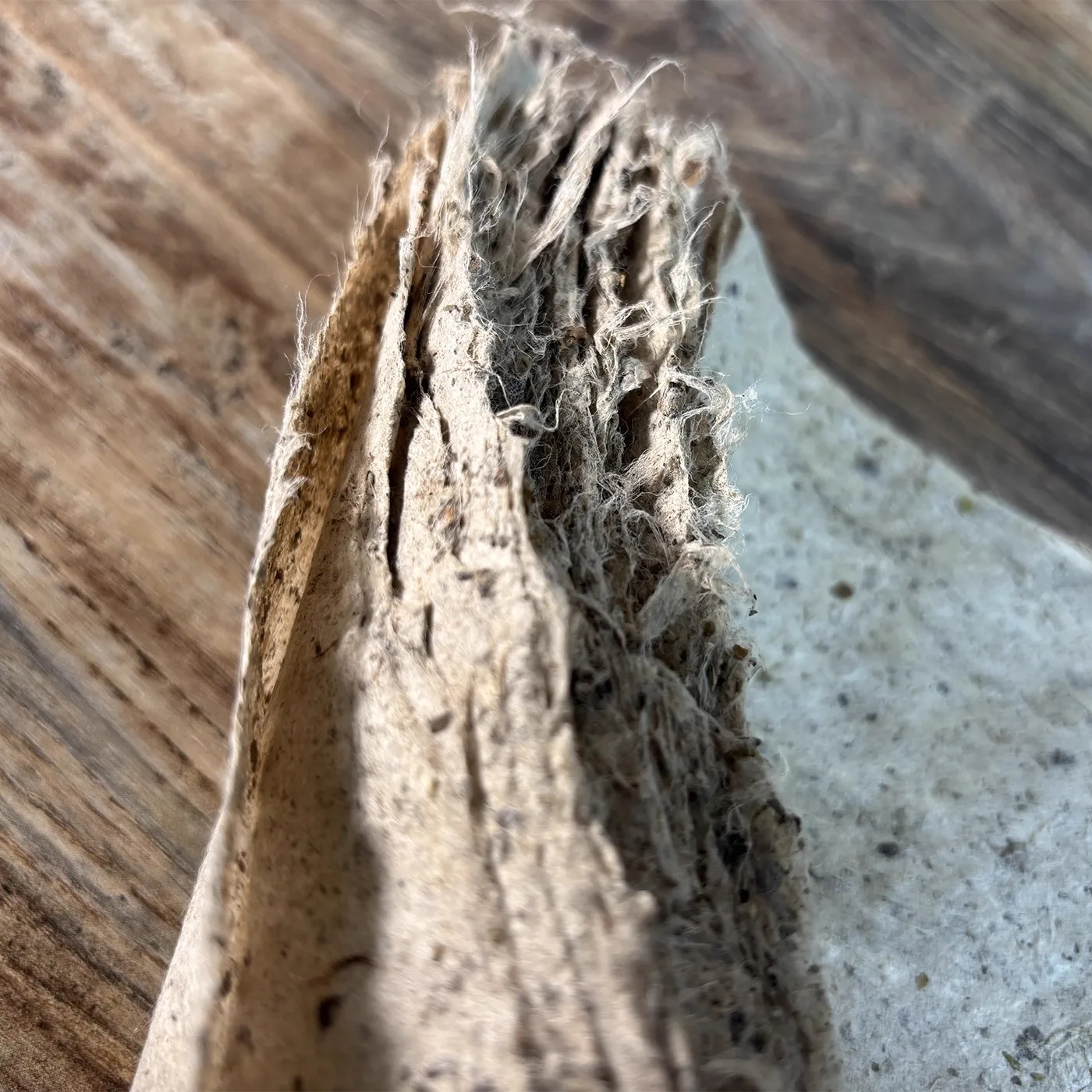 50 Sheets Handmade Antique Deckle Edge Paper - Long Fiber Bark, Half-sized & Aged Finish for Calligraphy and Sumi Painting