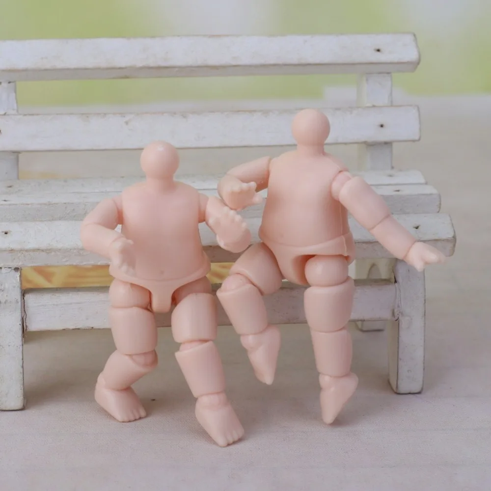 New 6.3 cm Height Figure Dolls Multiple Joints PVC Mini Body Parts Anime Doll Durable Muscle Body Doll for Doll Customized