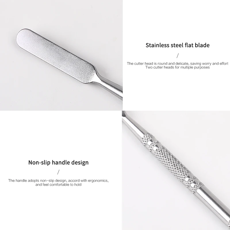 Versátil cepillo de uñas preciso de acero inoxidable fácil de usar eliminación de Gel duradero extensión removedor de pegamento herramientas de manicura más vendidas