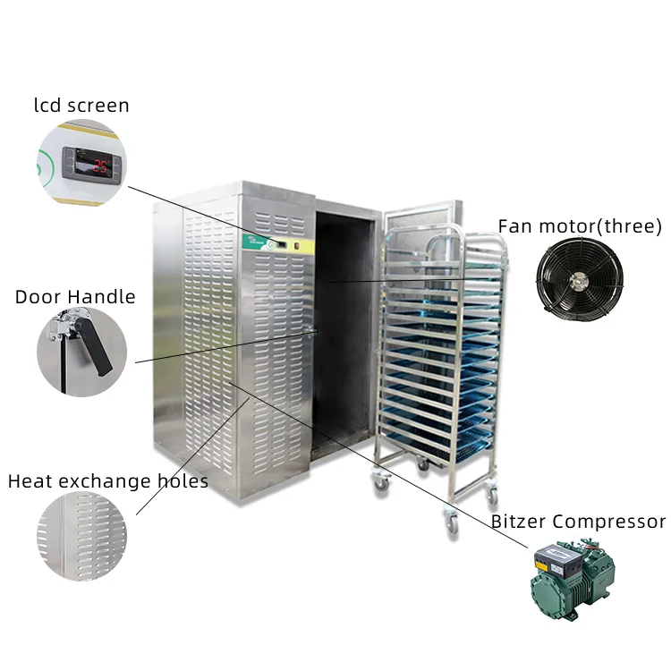 Prosky Industrial Mobile Instant Freezer Air Trolley Flash Blast Freezer in Philippines for Fish Chicken