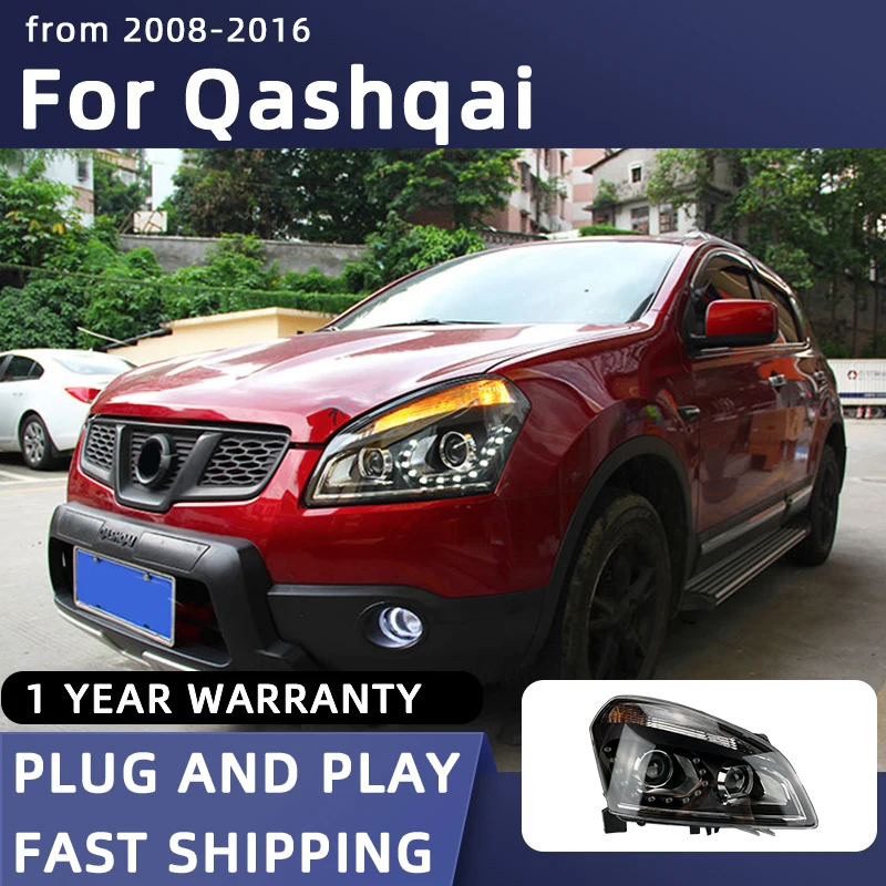 Car Styling Headlights for Nissan Dualis LED Head Lamp 2007-2016 Qashqai LED Headlight DRL Signal Projector Lens Automotive