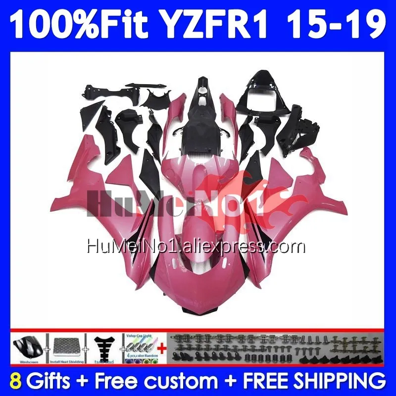 Injection For YAMAHA YZF R1 R 1 1000 YZF-R1 YZFR1 Light Pink 15 16 17 18 19 370No.84 YZF1000 2015 2016 2017 2018 2019 Fairing