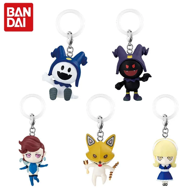 

Bandai Shin Megami Tensei Gashapon Keychain Jack Frost Black Frost Pixie Fox Alice Bag Pendant Charm For Anime Game Fans