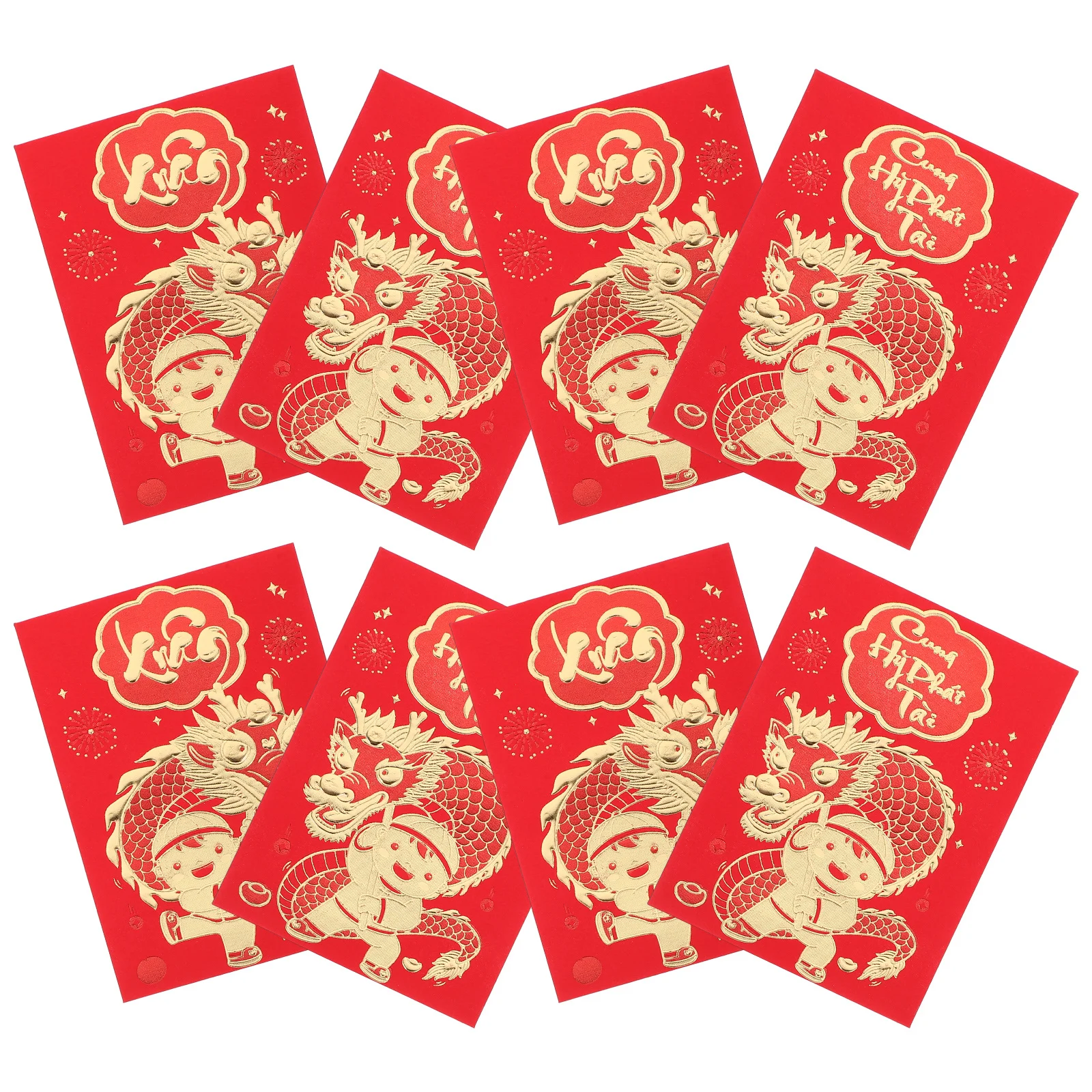 12Pcs Red Envelopes Chinese Lucky Money Packets Delicate Pattern Traditional Culture Spring Festival Cash Gift Bags 2024 Year