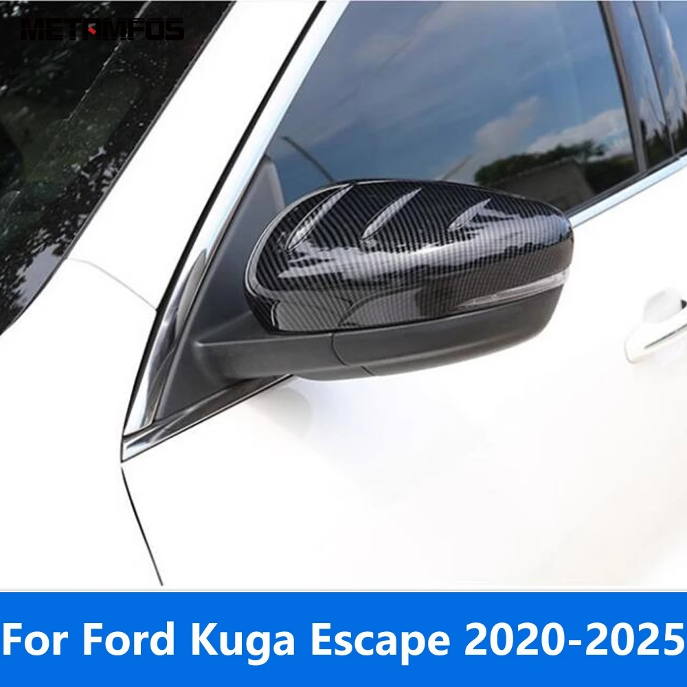 

Накладка на зеркало заднего вида для Ford Kuga Escape 2020-2024 2025, защита зеркала заднего вида из углеродного волокна, аксессуары для стайлинга автомобилей