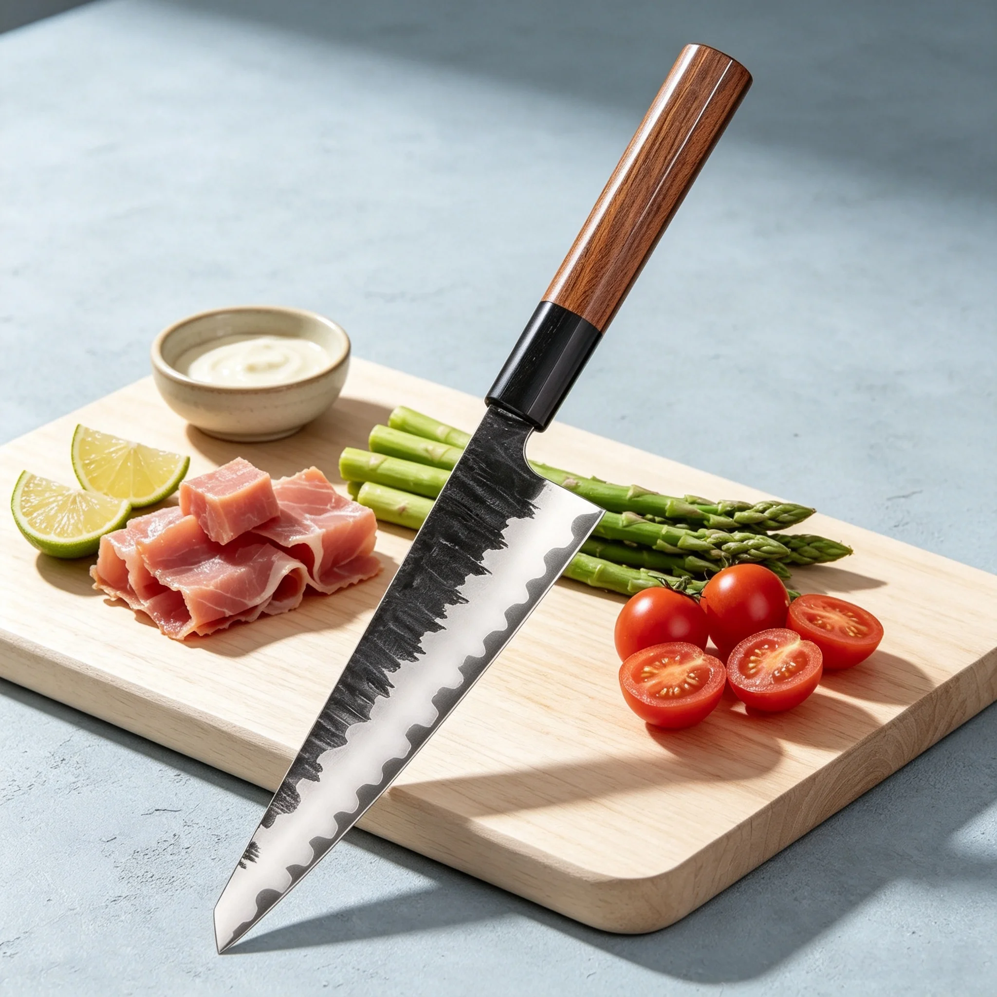 Premium Japanese Kiritsuke Kitchen Cutlery, Household Daily Cooking Utensil For Fruit Carving, Steak Slicing & Vegetable Cutting