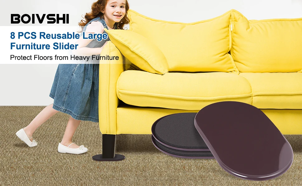 8 Stück Möbels chieber für Teppich möbel Mover Schieber Teppich Mover Oval Hochleistungs-Schlafs ofa Tisch Schreibtisch für Teppich bewegen – Detail 1