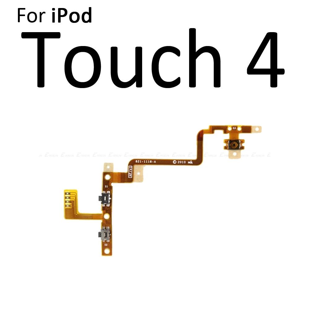 Power Switch On Off Button Ribbon For iPod Touch 2 3 4 5 Nano 6 7 Volume Button Key Flex Cable