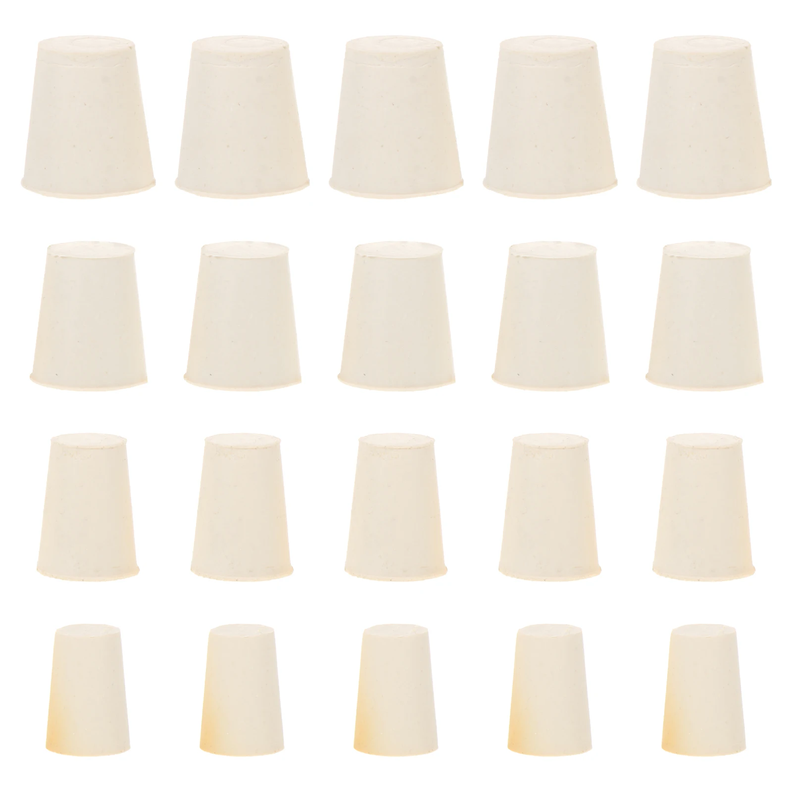 

25pcs Rubber Stopper High Temp Resistant Solid Plug Lab Bottle Test Tube Sealing Beige Waterproof Heat Resistant Elastic