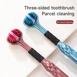 3D Manual Toothbrush Three sided U-shaped Soft Toothbrush for Comprehensive Oral Cleaning for Adults, Men and Women, Couple