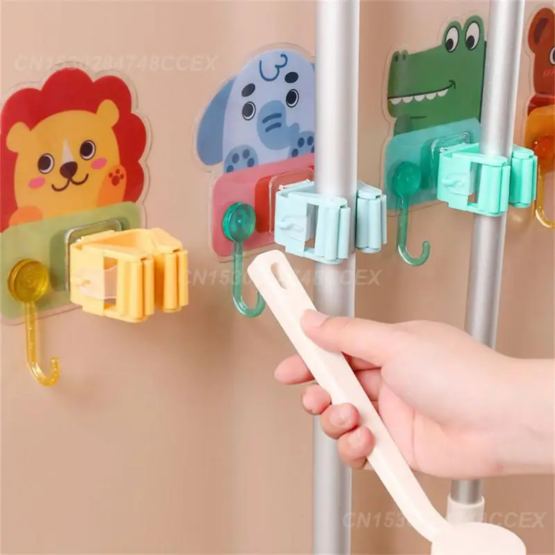 Punch-free Multifunction Adsorption Storage Rack Moisture-proof Home Furnishing Broom Clip Strong Load-bearing Capacity No Trace