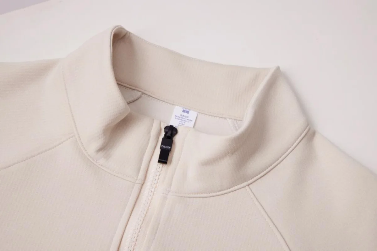 بلوفر من القطن للرجال والنساء، تي شيرت دافئ بنصف سحاب بأكمام طويلة، مخصص مع شعار مطرز قابل للطباعة #5